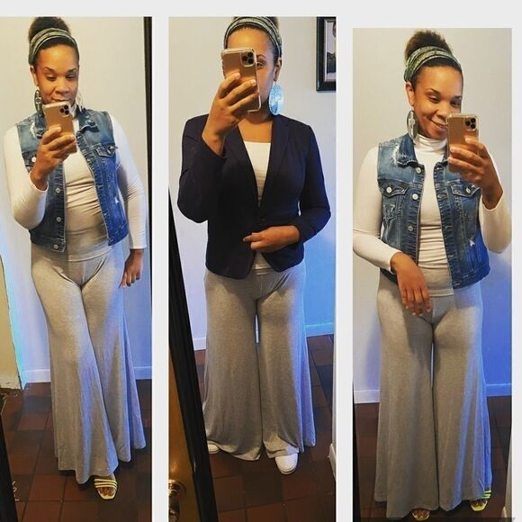 Plus size wide leg palazzo pants 1X 2X 3X - Picture 1 of 2